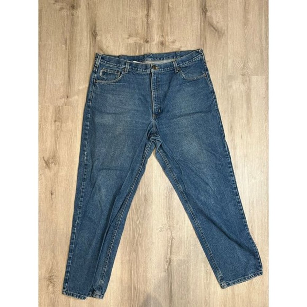 Carhartt B17 DST Jeans Men's‎ 42x32 Relaxed Fit Straight Leg Denim Blue - Picture 6 of 7